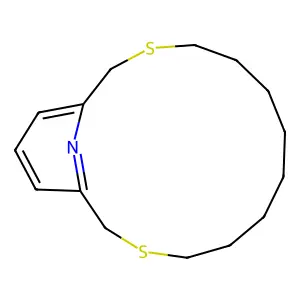 3,12-Dithia-18-azabicyclo(12.3.1)octadeca-1(18),14,16-triene structure