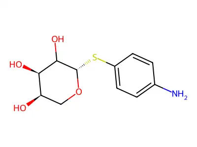 2-(4-Aminophenyl)sulfanyloxane-3,4,5-triol structure