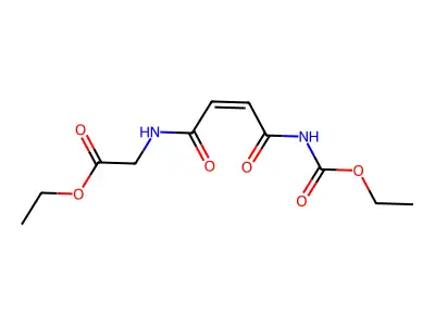 ethyl 2-[[(Z)-4-(ethoxycarbonylamino)-4-oxobut-2-enoyl]amino]acetate structure