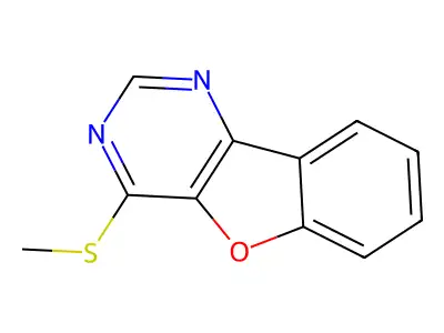 4-(Methylthio)benzofuro(3,2-d)pyrimidine structure