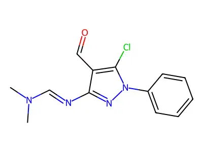 N'-(5-Chloro-4-formyl-1-phenyl-1H-pyrazol-3-yl)-N,N-dimethylmethanimidamide structure