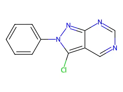 2H-Pyrazolo(3,4-d)pyrimidine, 3-chloro-2-phenyl- structure