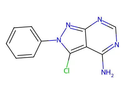 2H-Pyrazolo(3,4-d)pyrimidin-4-amine, 3-chloro-2-phenyl- structure