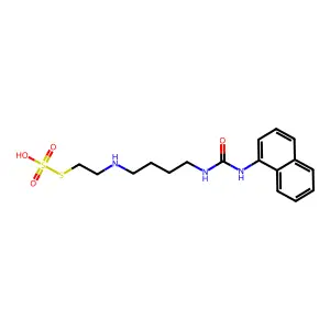 N-1-Naphthyl-N'-4-[2-sulfothioethyl]aminobutylurea structure