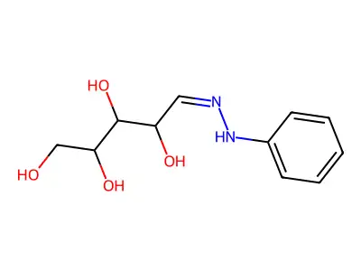 (5Z)-5-(phenylhydrazinylidene)pentane-1,2,3,4-tetrol structure