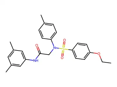 N-(3,5-dimethylphenyl)-2-(N-(4-ethoxyphenyl)sulfonyl-4-methylanilino)acetamide structure