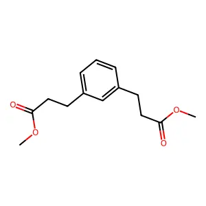 Methyl 3-[3-(3-methoxy-3-oxopropyl)phenyl]propanoate structure