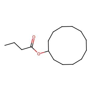 Cyclododecanol, butanoate structure