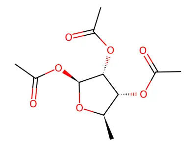 1,2,3-Triacetyl-5-deoxy-D-ribose structure