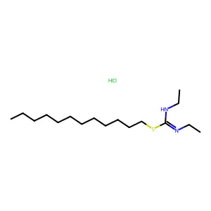 Dodecyl N,N'-diethylcarbamimidothioate--hydrogen chloride (1/1) structure