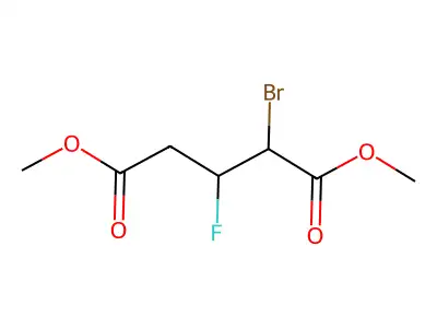 Dimethyl 2-bromo-3-fluoropentanedioate structure
