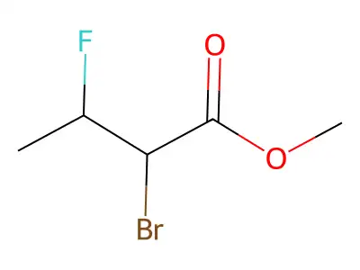 Butanoic acid, 2-bromo-3-fluoro-, methyl ester structure