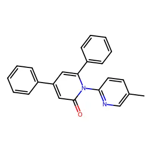 4,6-Diphenyl-1-(5-methyl-2-pyridyl)-2-pyridone structure
