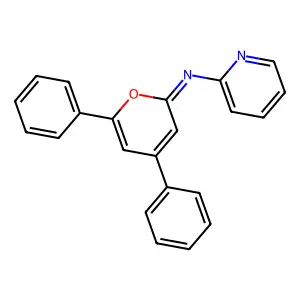 2-Pyridinamine, N-(4,6-diphenyl-2H-pyran-2-ylidene)- structure