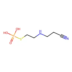 3-[[2-(硫代膦酰基)乙基]氨基]丙腈 structure