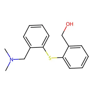 Benzenemethanol, 2-[[2-[(dimethylamino)methyl]phenyl]thio]- structure