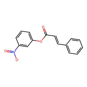 2-Propenoic acid, 3-phenyl-, 3-nitrophenyl ester structure