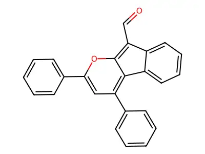 Indeno[2,1-b]pyran-9-carboxaldehyde, 2,4-diphenyl- structure