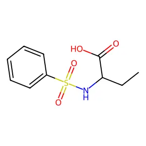 (2S)-2-(benzenesulfonamido)butanoic acid structure