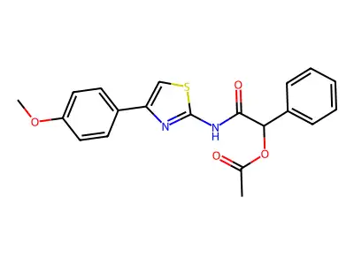 [2-[[4-(4-Methoxyphenyl)-1,3-thiazol-2-yl]amino]-2-oxo-1-phenylethyl] acetate structure
