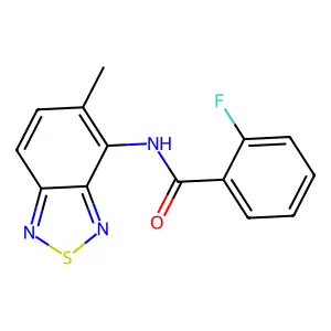 2-fluoro-N-(5-methyl-2,1,3-benzothiadiazol-4-yl)benzamide structure