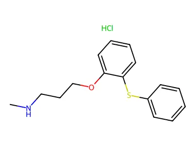 1-Propanamine, N-methyl-3-(2-(phenylthio)phenoxy)-, hydrochloride structure