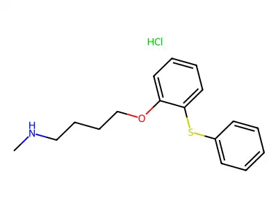 1-Butanamine, N-methyl-4-(2-(phenylthio)phenoxy)-, hydrochloride structure