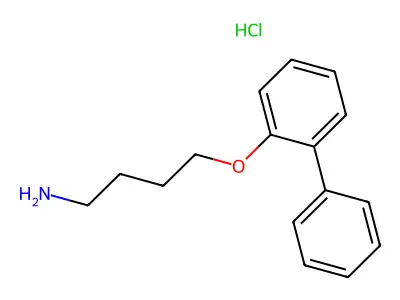 1-Butanamine, 4-((1,1'-biphenyl)-2-yloxy)-, hydrochloride structure