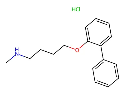 1-Butanamine, 4-((1,1'-biphenyl)-2-yloxy)-N-methyl-, hydrochloride structure