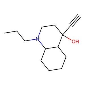 4-Ethynyl-1-propyldecahydro-4-quinolinol structure