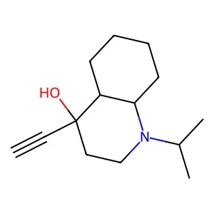 4-Ethynyl-1-isopropyldecahydro-4-quinolinol structure