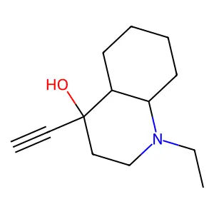 1-Ethyl-4-ethynyldecahydro-4-quinolinol structure