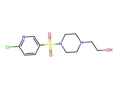 2-(4-[(6-Chloropyridin-3-yl)sulfonyl]piperazin-1-yl)ethan-1-ol structure