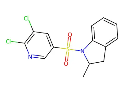 1-(5,6-Dichloropyridin-3-yl)sulfonyl-2-methyl-2,3-dihydroindole structure