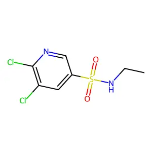 5,6-dichloro-N-ethylpyridine-3-sulfonamide structure