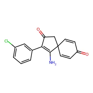 4-Amino-3-(3-chlorophenyl)spiro[4.5]deca-3,6,9-triene-2,8-dione structure