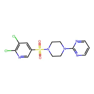 2-[4-(5,6-Dichloropyridin-3-yl)sulfonylpiperazin-1-yl]pyrimidine structure