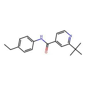 2-tert-butyl-N-(4-ethylphenyl)isonicotinamide structure