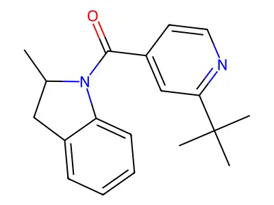 1-(2-Tert-butylisonicotinoyl)-2-methylindoline structure