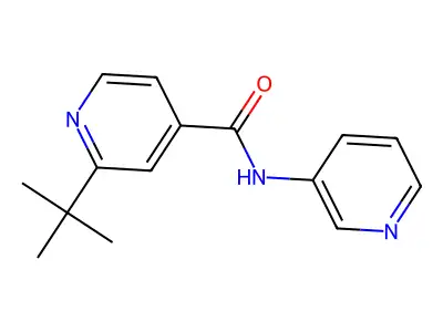 2-tert-butyl-N-pyridin-3-ylpyridine-4-carboxamide structure