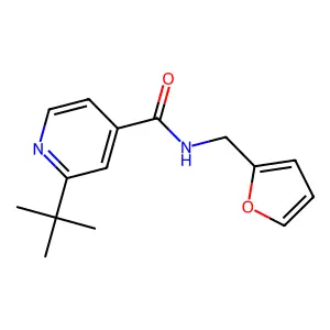 2-tert-butyl-N-(furan-2-ylmethyl)pyridine-4-carboxamide structure