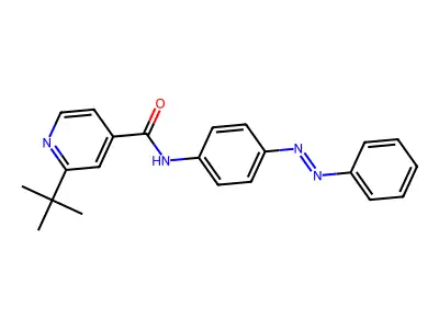 4-Pyridinecarboxamide, 2-(1,1-dimethylethyl)-N-[4-(2-phenyldiazenyl)phenyl]- structure