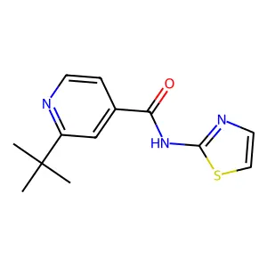 2-tert-butyl-N-(1,3-thiazol-2-yl)pyridine-4-carboxamide structure