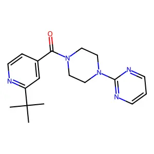 2-[4-(2-Tert-butylisonicotinoyl)-1-piperazinyl]pyrimidine structure