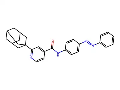 2-(1-adamantyl)-N-(4-phenyldiazenylphenyl)pyridine-4-carboxamide structure