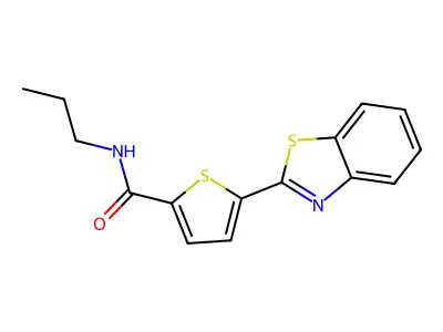 5-(1,3-benzothiazol-2-yl)-N-propylthiophene-2-carboxamide structure