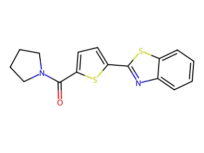 2-[5-(Pyrrolidine-1-carbonyl)thiophen-2-yl]-1,3-benzothiazole structure
