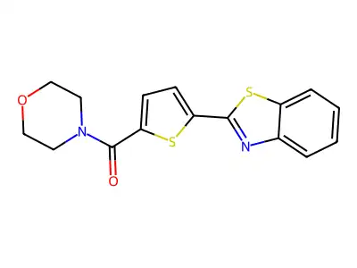 2-[5-(Morpholine-4-carbonyl)thiophen-2-yl]-1,3-benzothiazole structure