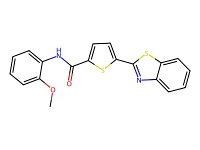 5-(1,3-benzothiazol-2-yl)-N-(2-methoxyphenyl)thiophene-2-carboxamide structure