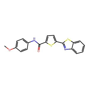 5-(1,3-benzothiazol-2-yl)-N-(4-methoxyphenyl)thiophene-2-carboxamide structure